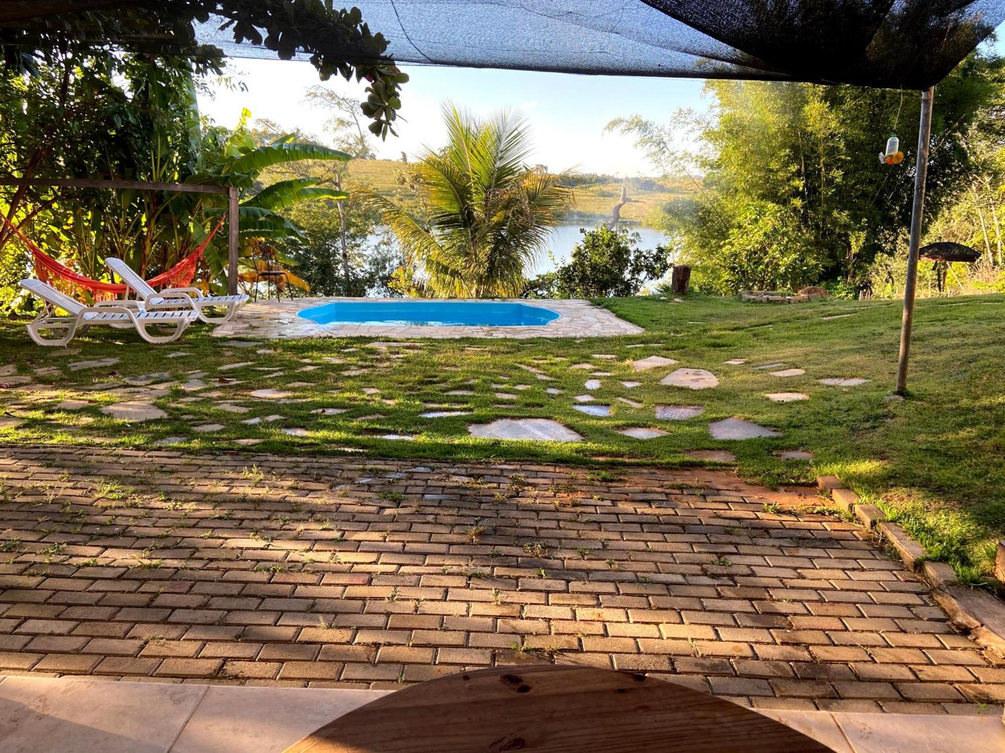 Casa Com Piscina Fundo Pra Represa E Ar Condicionado Casinhabrancadevaranda Ijaci Exterior photo