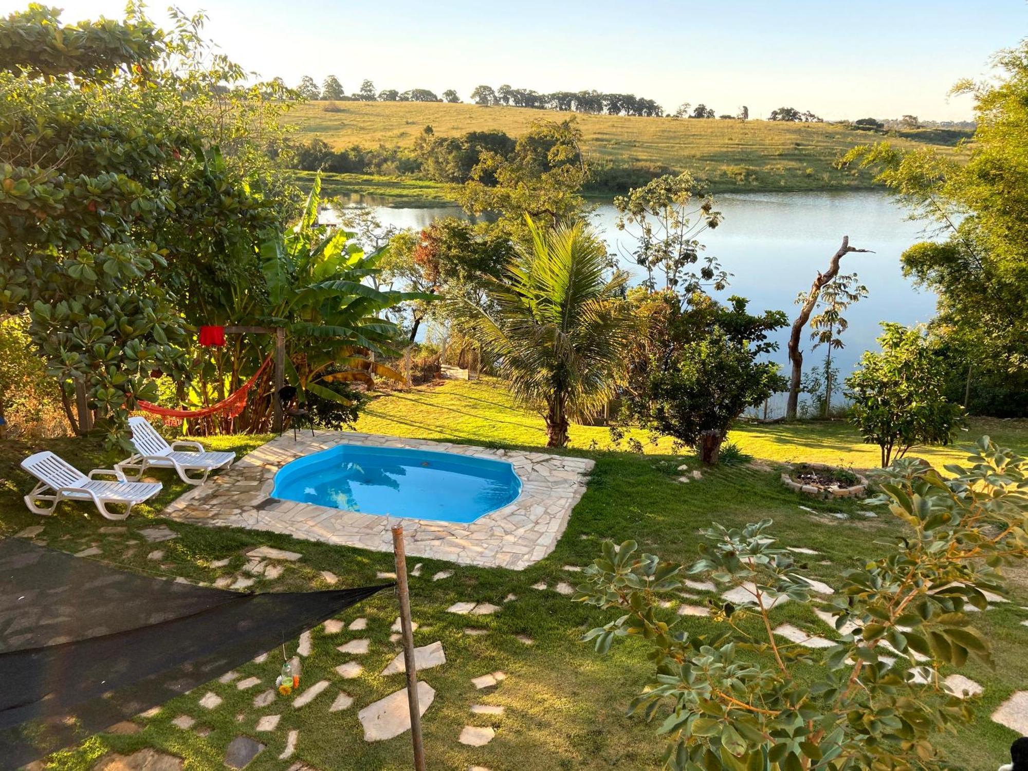 Casa Com Piscina Fundo Pra Represa E Ar Condicionado Casinhabrancadevaranda Ijaci Exterior photo